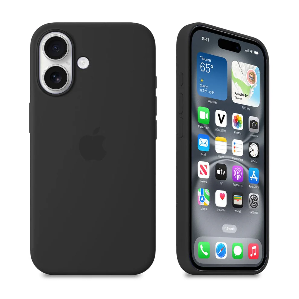 قاب سیلیکونی اورجینال Black – iPhone 16