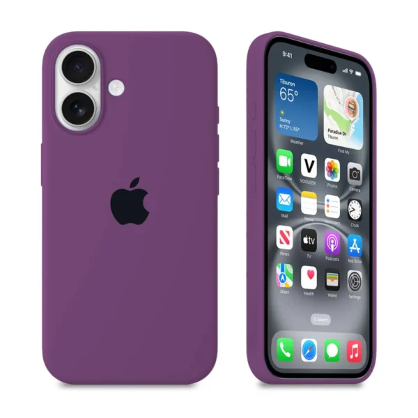 قاب سیلیکونی اورجینال Eggplant – iPhone 16