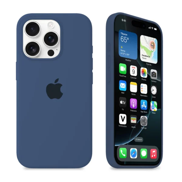 قاب سیلیکونی اورجینال Cobalt Blue – iPhone 16 Pro Max
