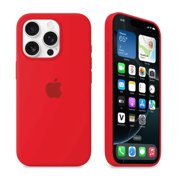 قاب سیلیکونی اورجینال Red – iPhone 16 Pro Max