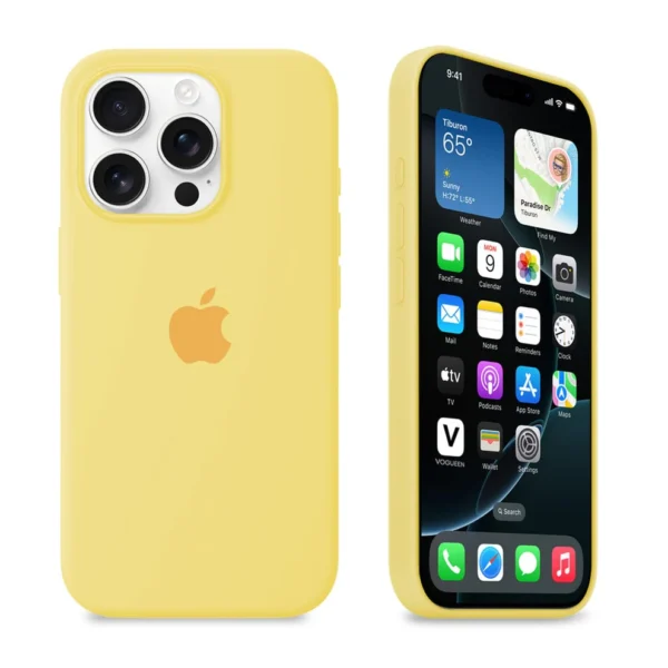 قاب سیلیکونی اورجینال Yellow – iPhone 16 Pro Max