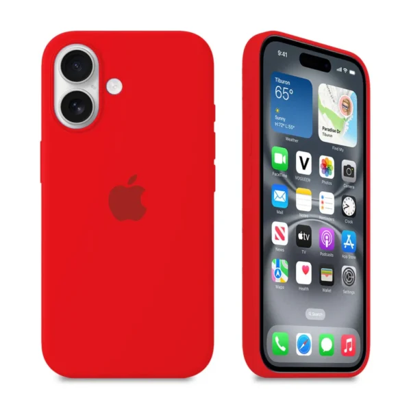 قاب سیلیکونی اورجینال Red – iPhone 16