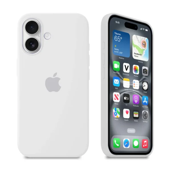 قاب سیلیکونی اورجینال White – iPhone 16