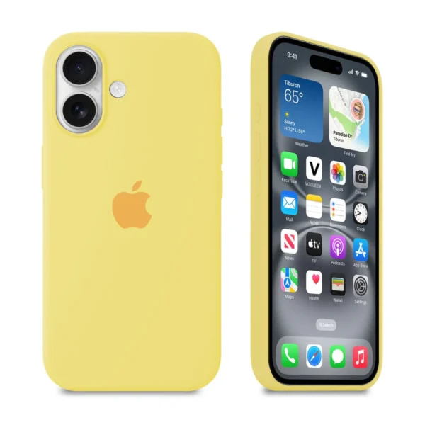 قاب سیلیکونی اورجینال Yellow – iPhone 16