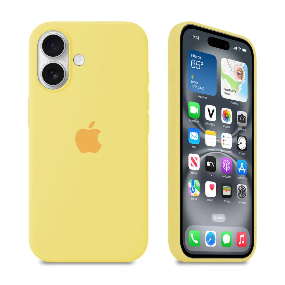 قاب سیلیکونی اورجینال Yellow – iPhone 16