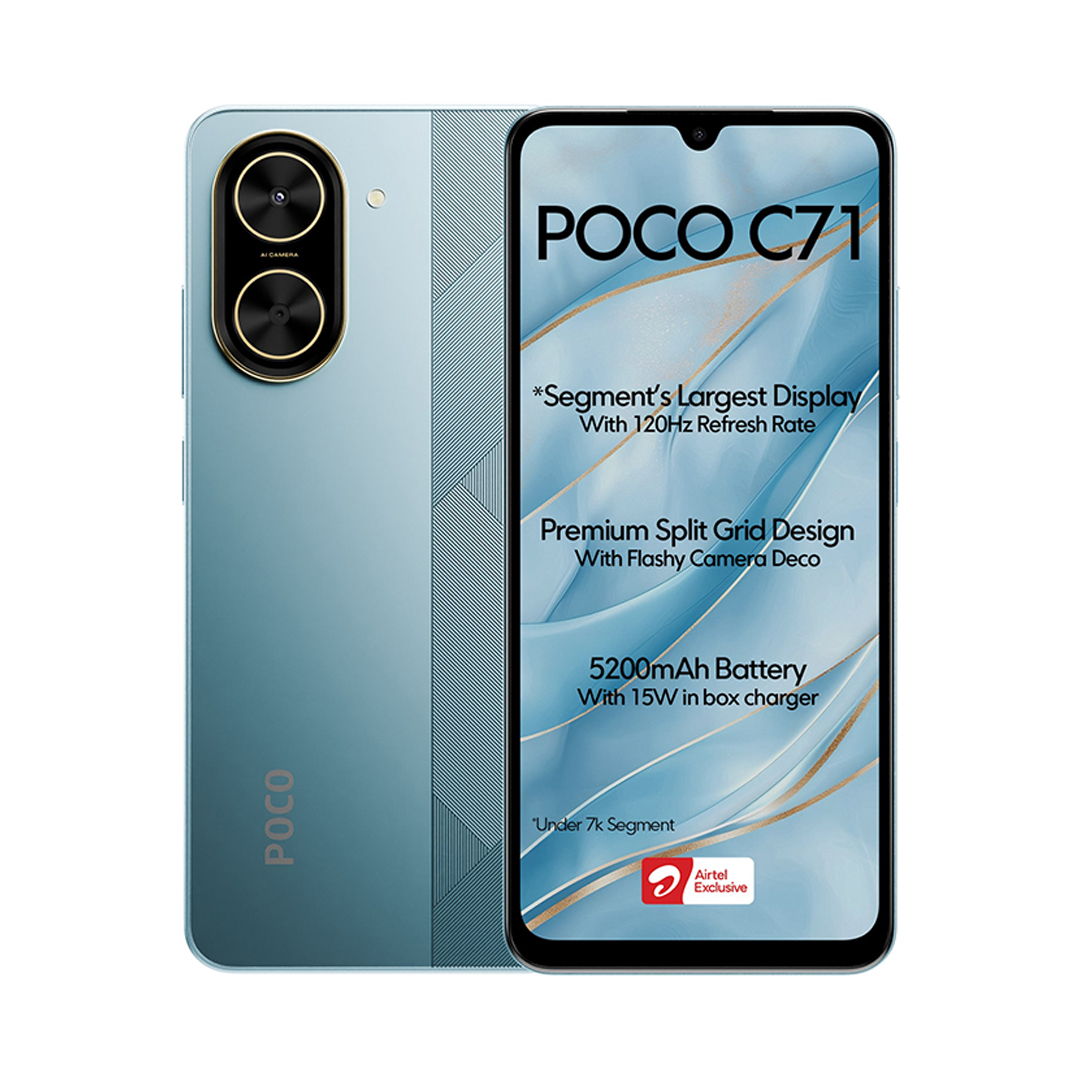 گوشی موبایل شیائومی مدل Poco C71 دو سیم کارت ظرفیت 128 گیگابایت و رم 4 گیگابایت – گلوبال