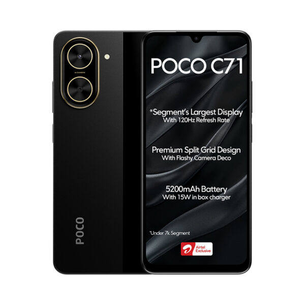 گوشی موبایل شیائومی مدل Poco C71 دو سیم کارت ظرفیت 64 گیگابایت و رم 3 گیگابایت – گلوبال